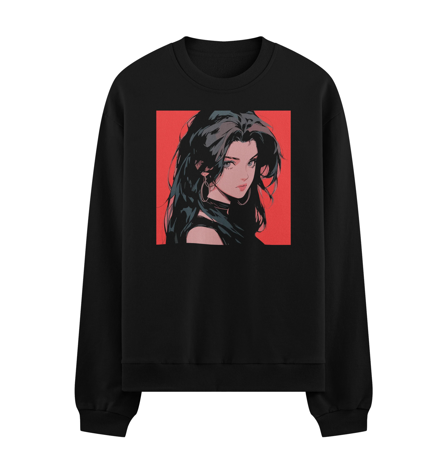 PRDGY Silent Rebel Girl Oversized Sweatshirt