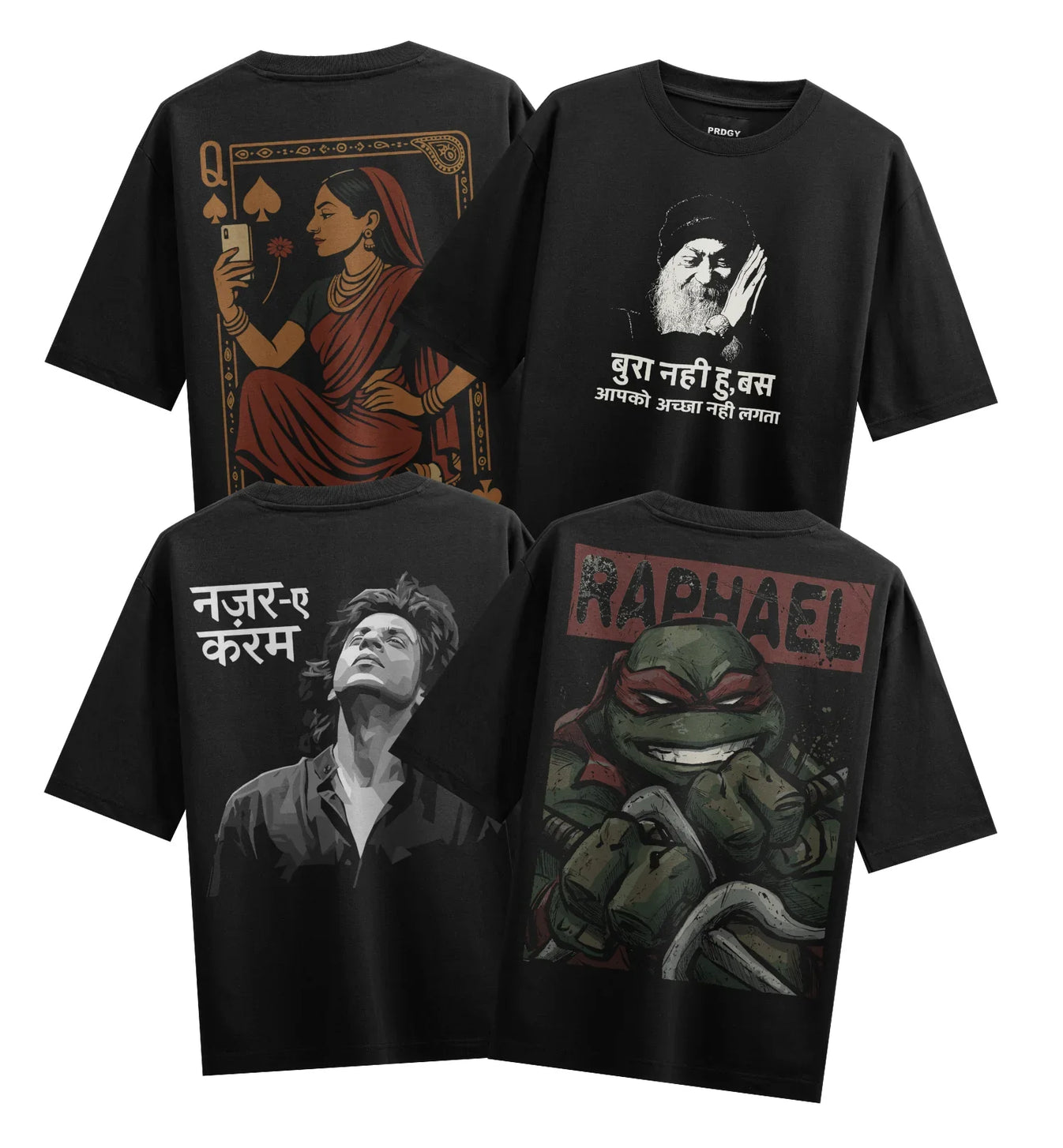 Teenage Mutant Ninja Turtles artwork on PRDGY oversized t-shirt