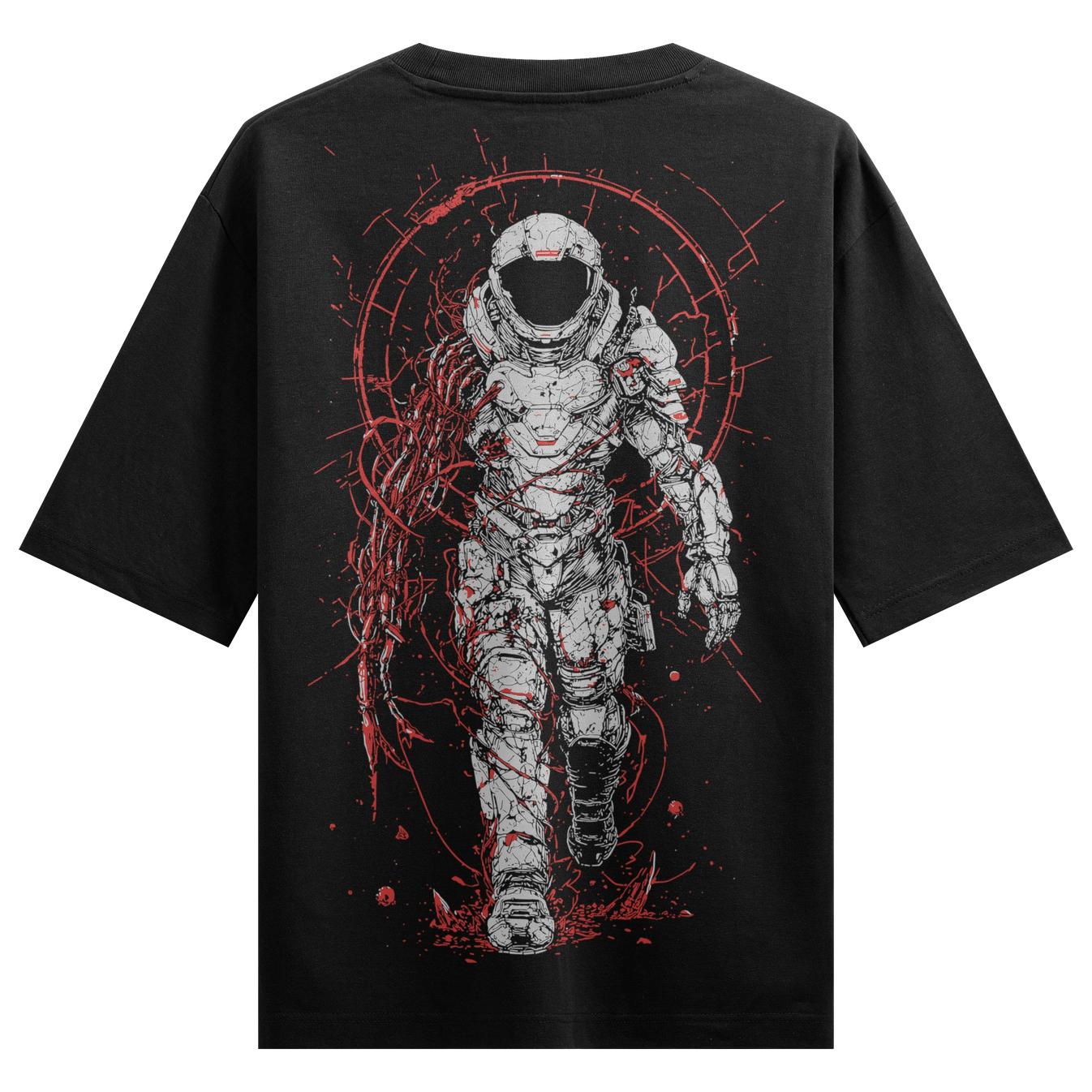 Astronaut artwork on PRDGY oversized t-shirt