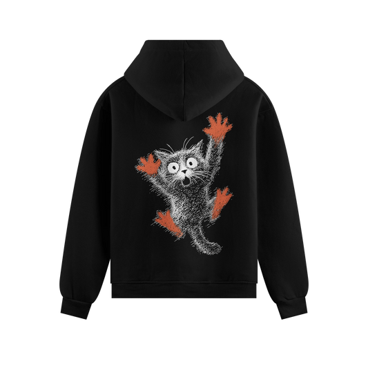 PRDGY Startled Cat Oversized Hoodie