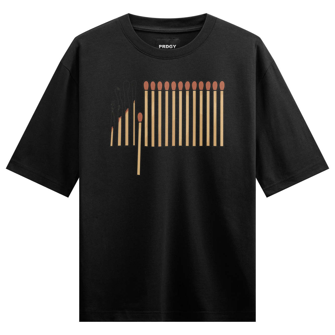 Matches artwork on PRDGY oversized t-shirt