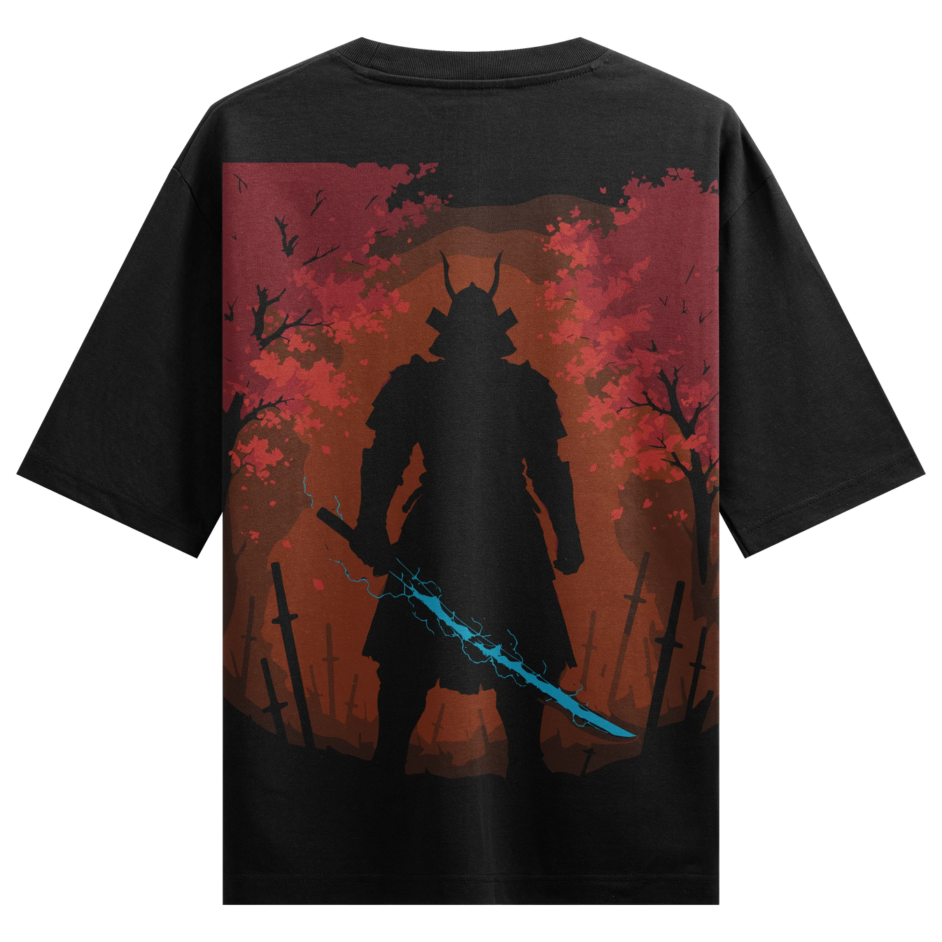 Samurai artwork on PRDGY oversized t-shirt