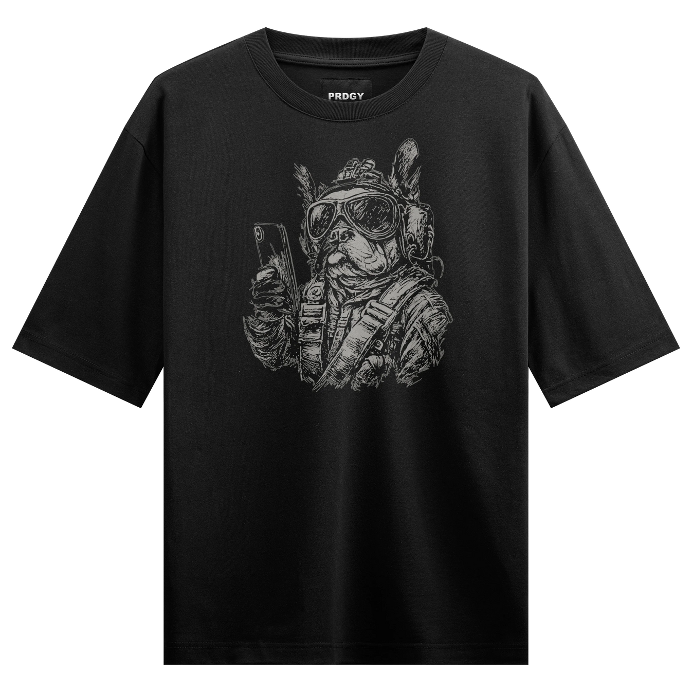 French Bulldog artwork on PRDGY oversized t-shirt