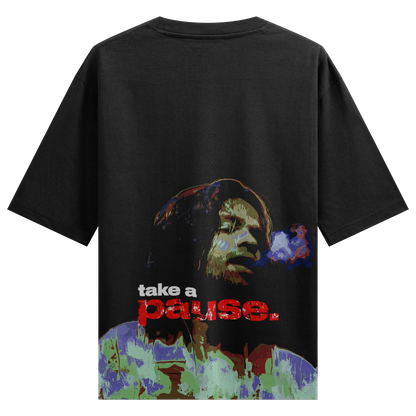 Person Smoking artwork on PRDGY oversized t-shirt