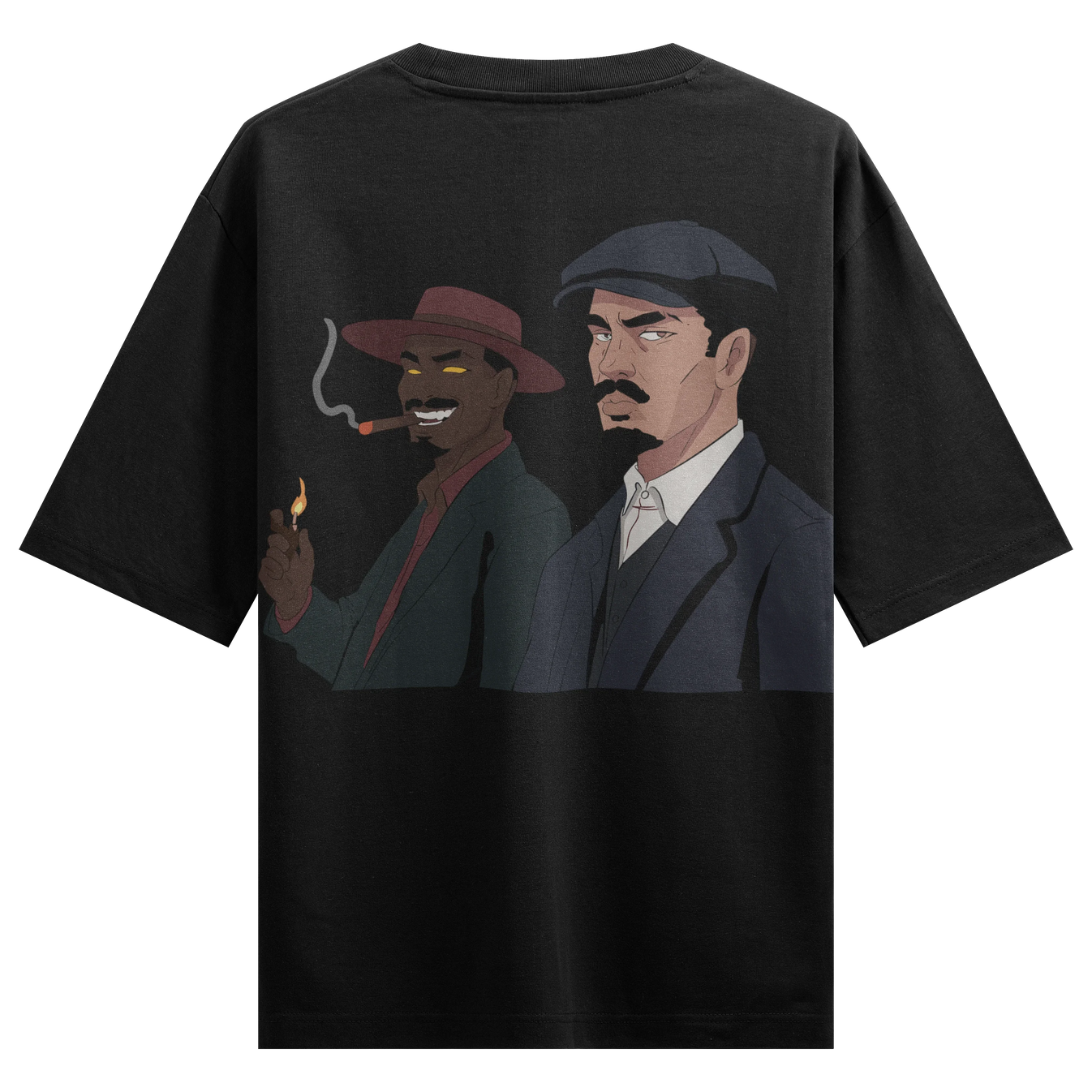 Gangsters artwork on PRDGY oversized t-shirt