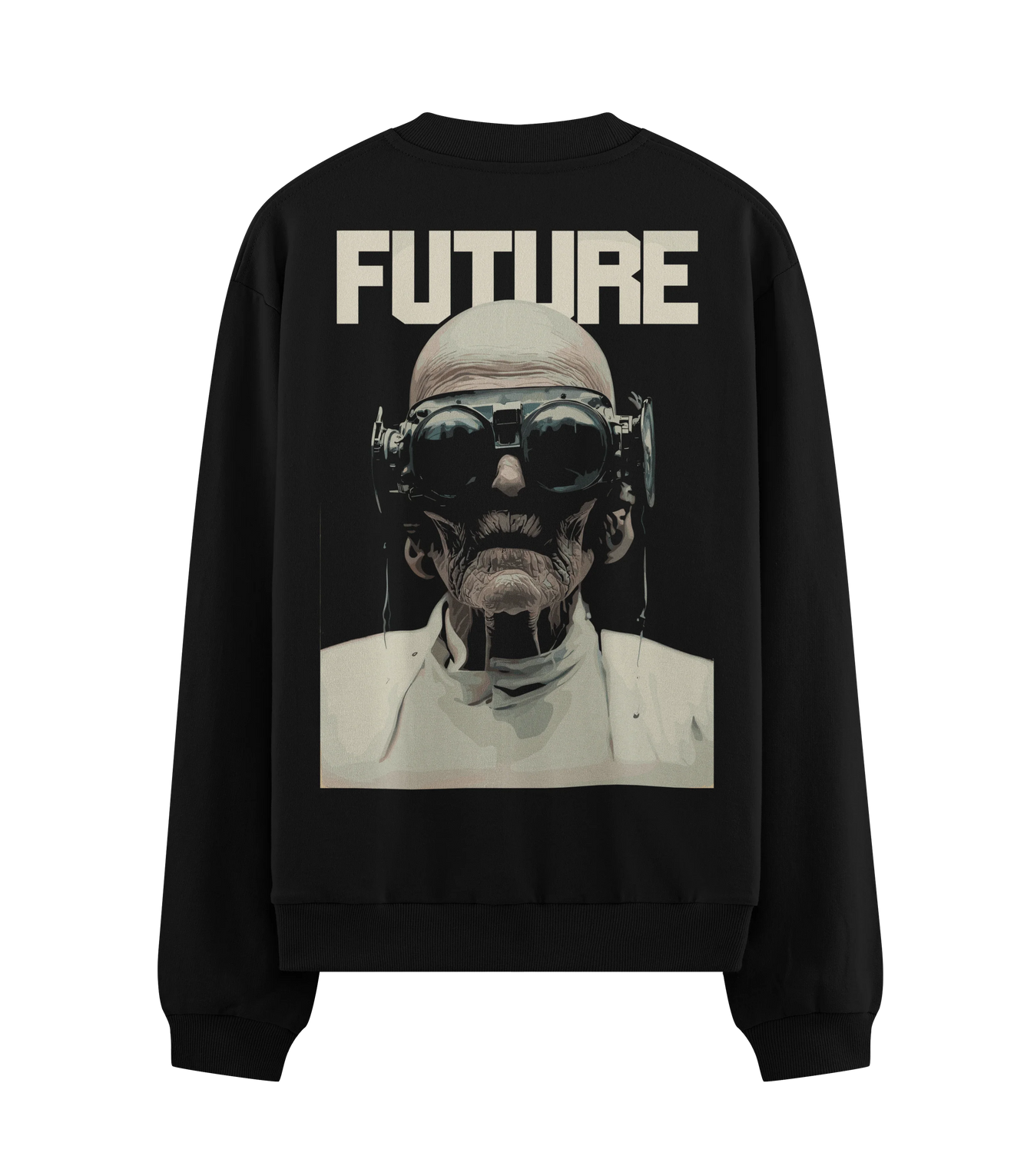 Cyborg artwork on PRDGY sweatshirt