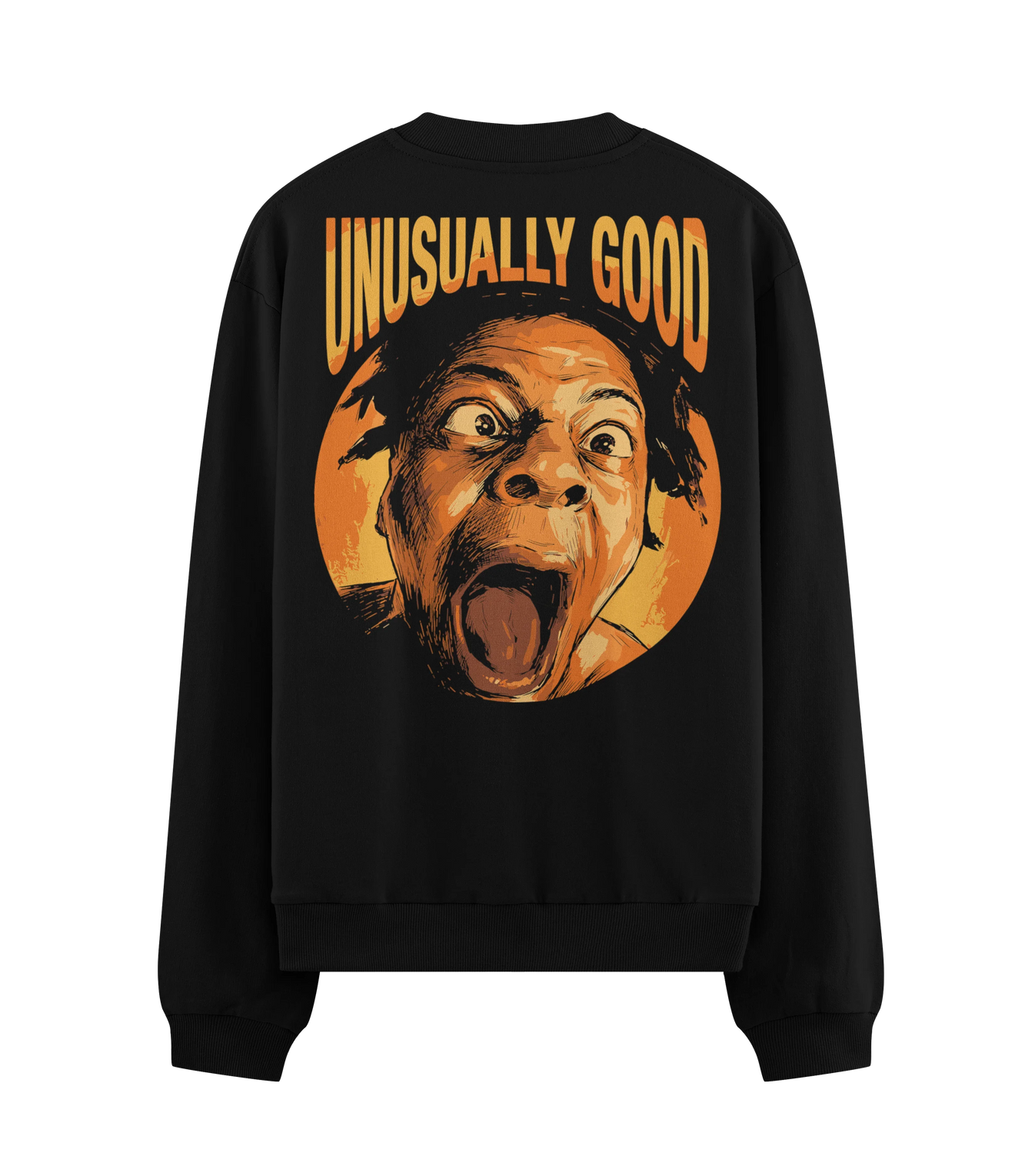 UNUSUALLY GOOD artwork on PRDGY sweatshirt