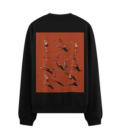 PRDGY Tennis Montage Oversized Sweatshirt