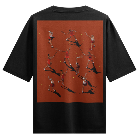 PRDGY Tennis Montage Oversized T-Shirt