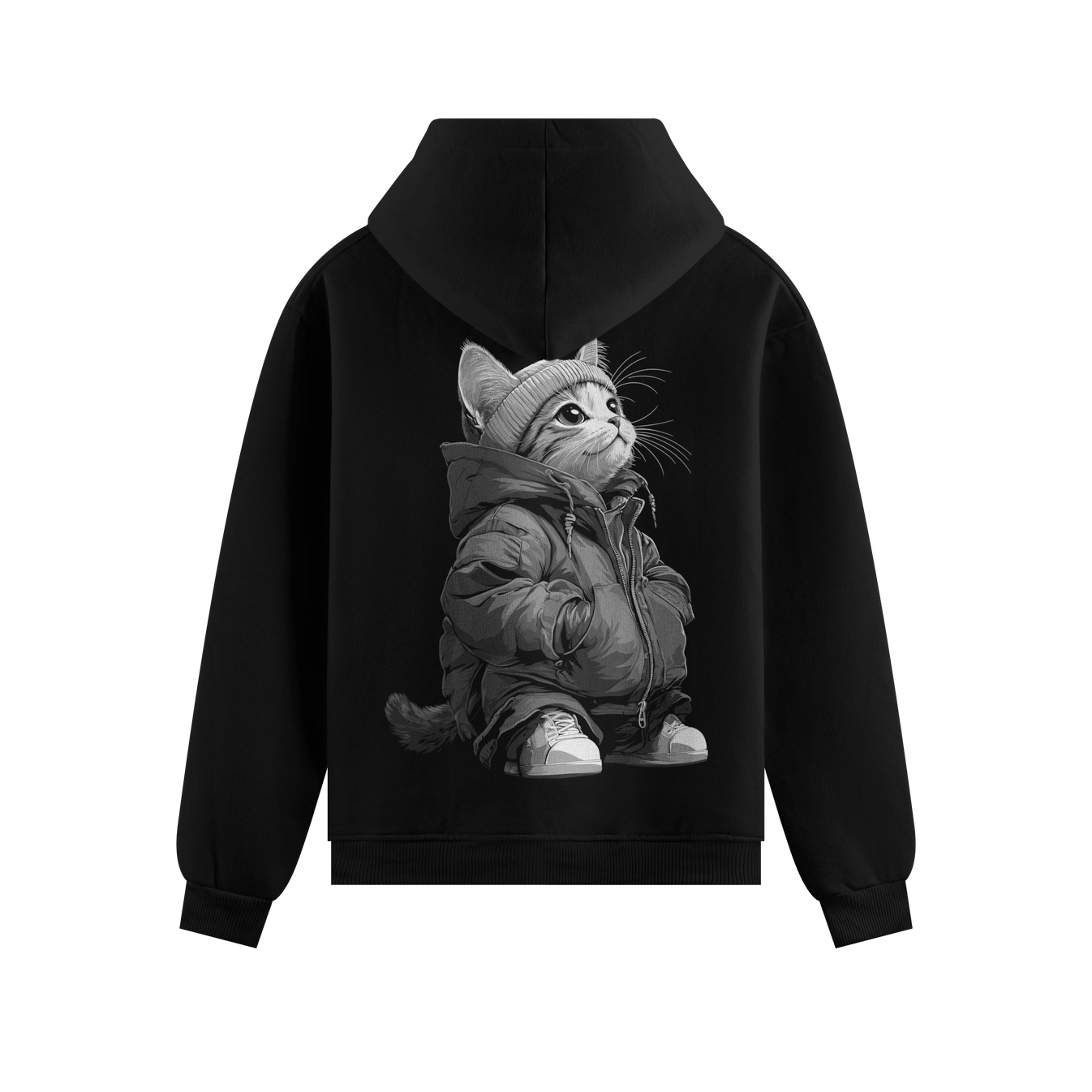 Funny Cat artwork on PRDGY hoodie