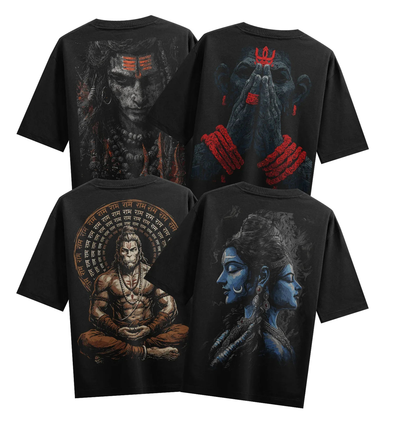 Shiva artwork on PRDGY oversized t-shirt