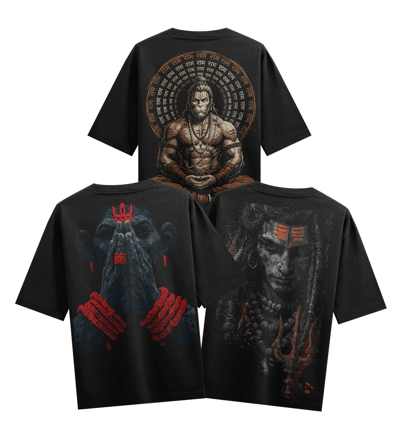 Shiva artwork on PRDGY oversized t-shirt