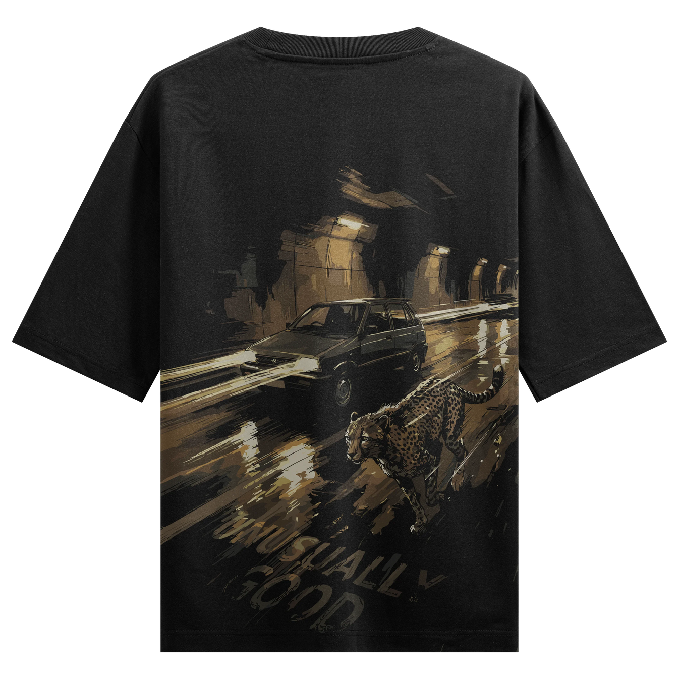 UNUSUALLY GOOD artwork on PRDGY oversized t-shirt