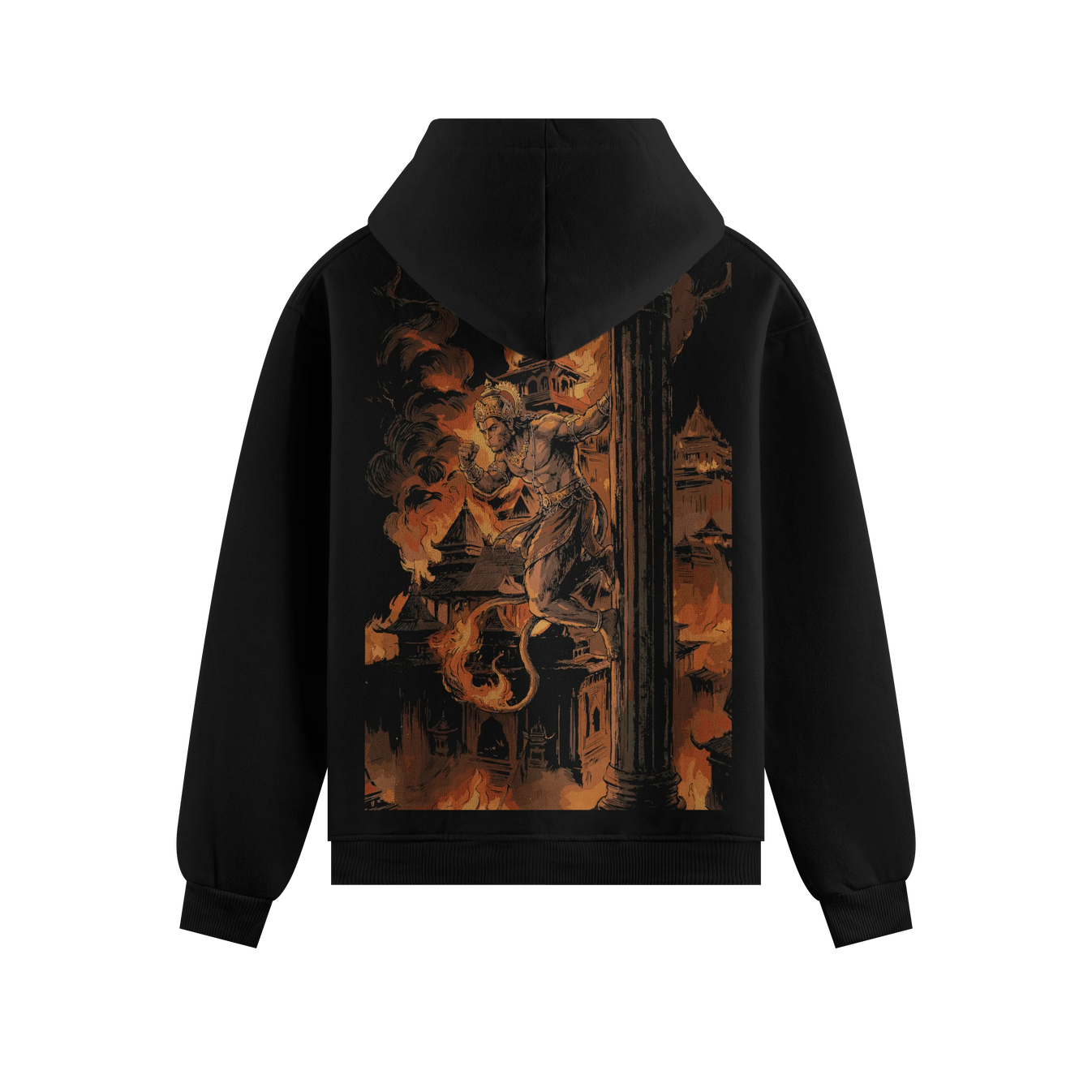 Hanuman artwork on PRDGY hoodie
