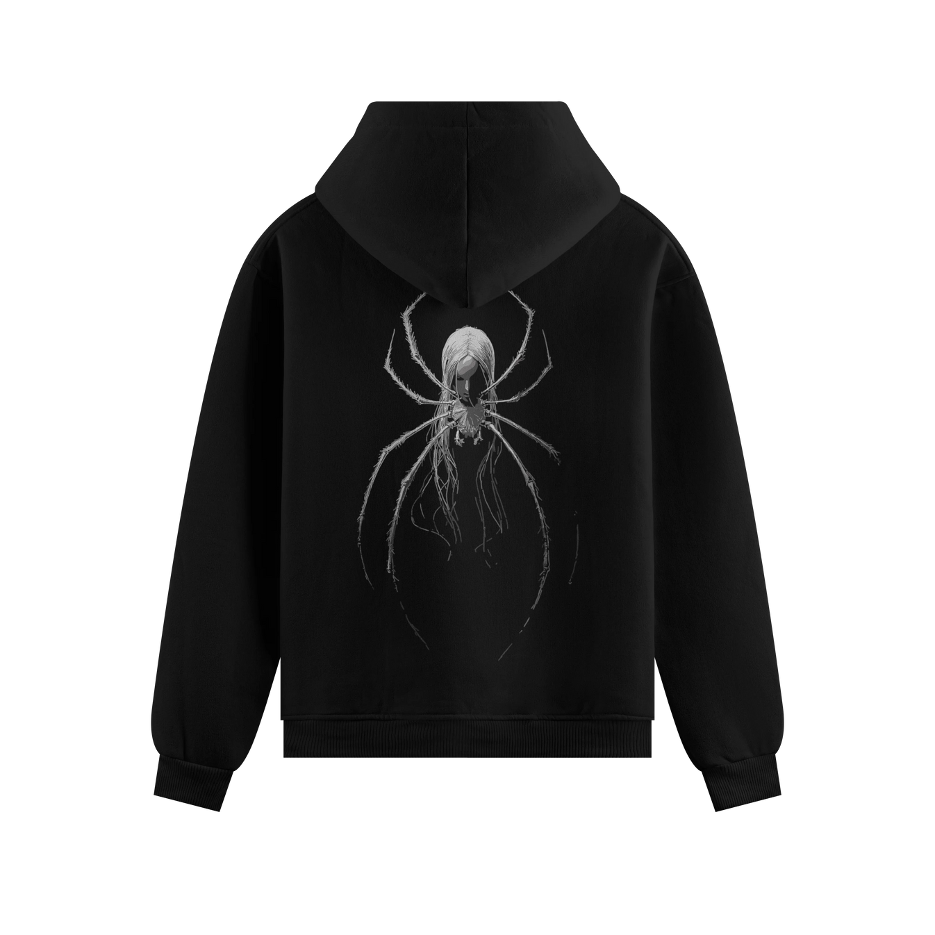 Spider Woman artwork on PRDGY hoodie