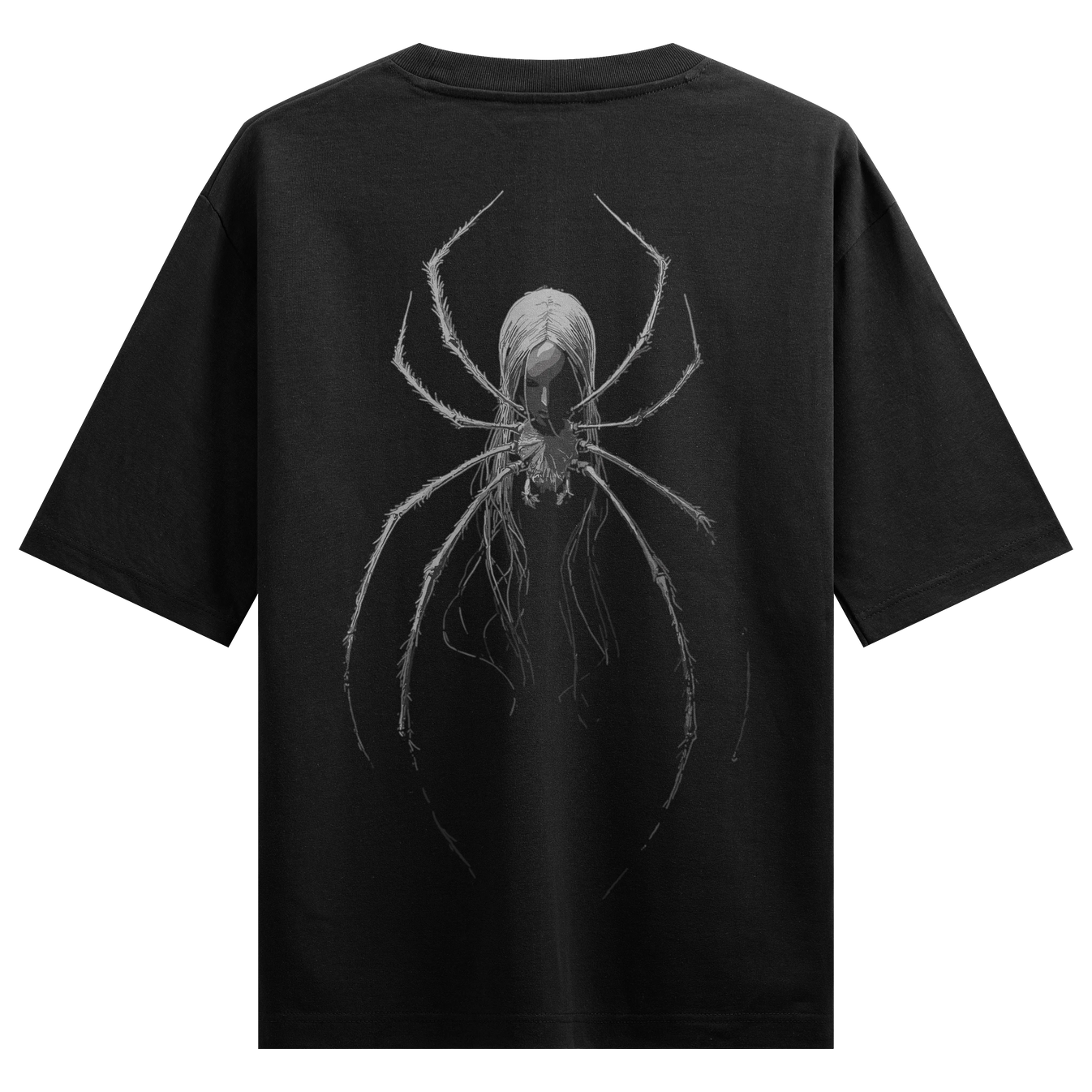 Spider Woman artwork on PRDGY oversized t-shirt