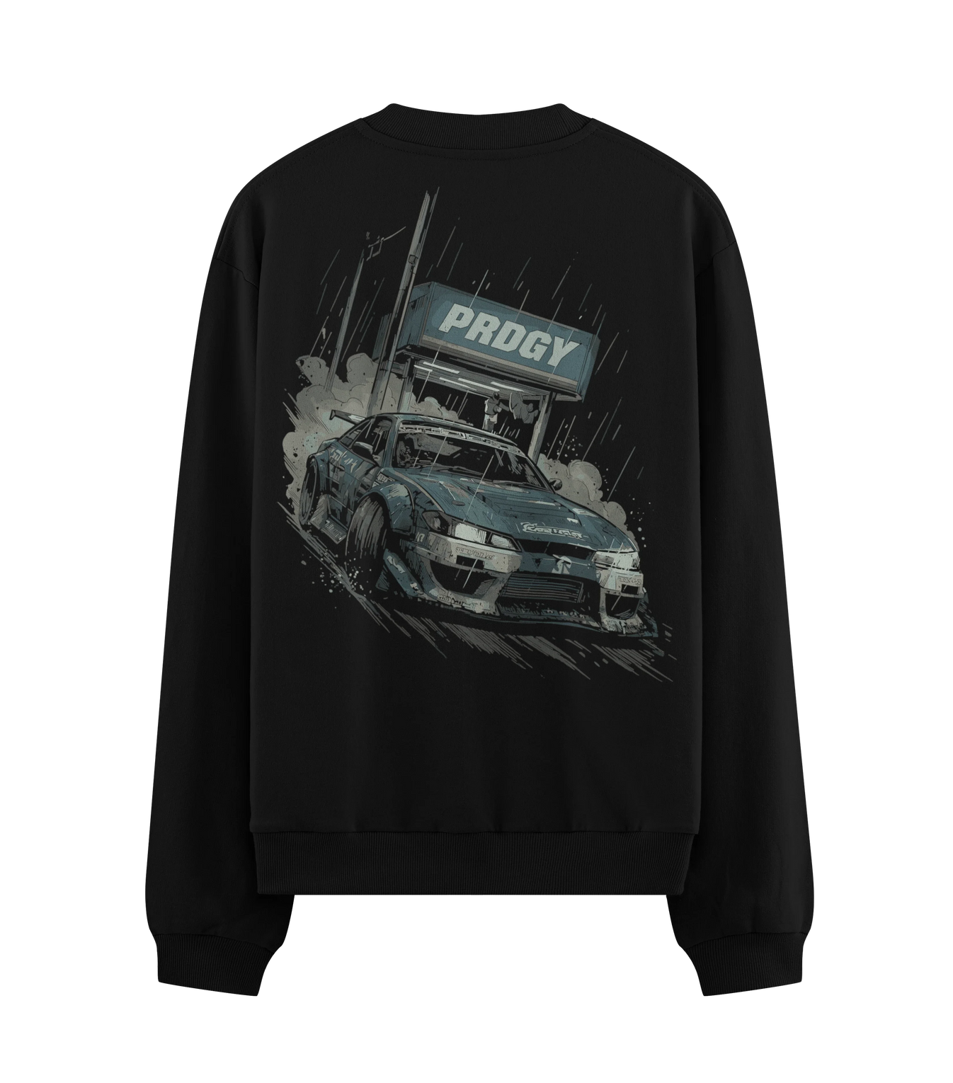 Drifting Car artwork on PRDGY sweatshirt