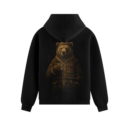 PRDGY Whiskey Bear Oversized Hoodie