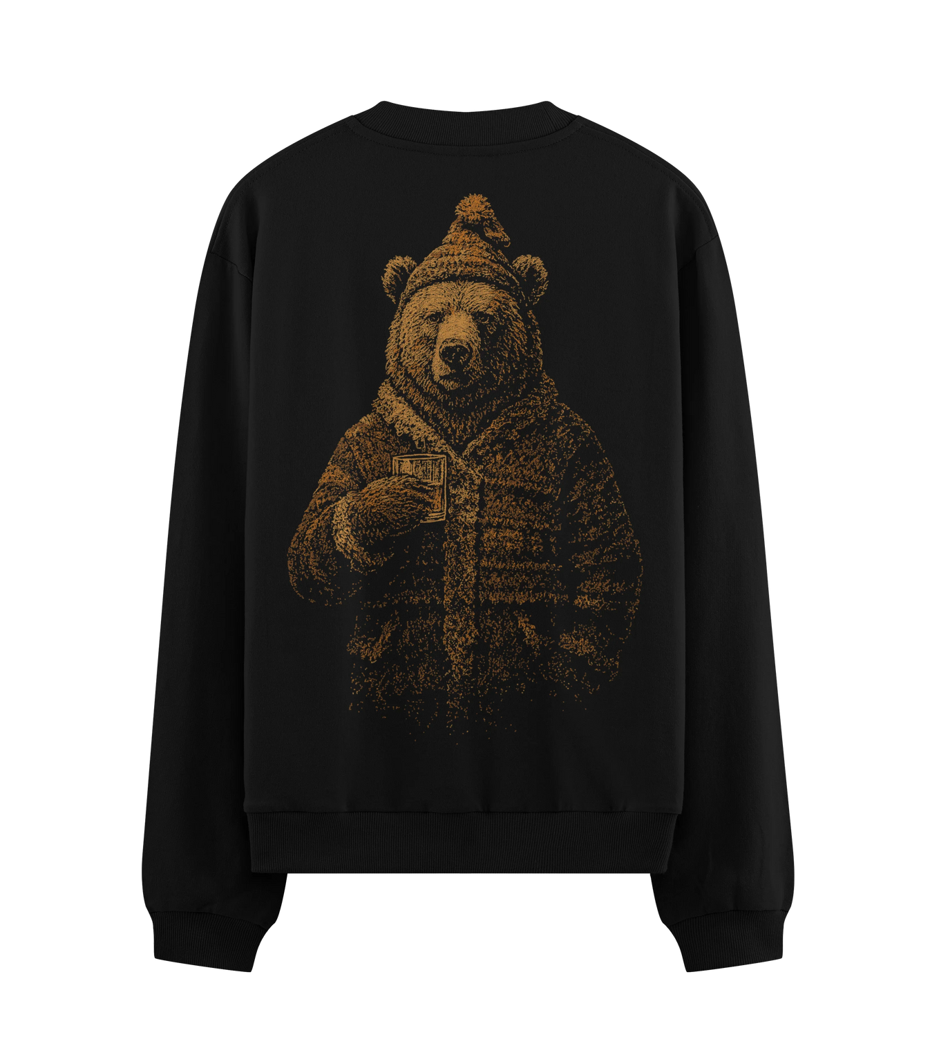 Bear artwork on PRDGY sweatshirt