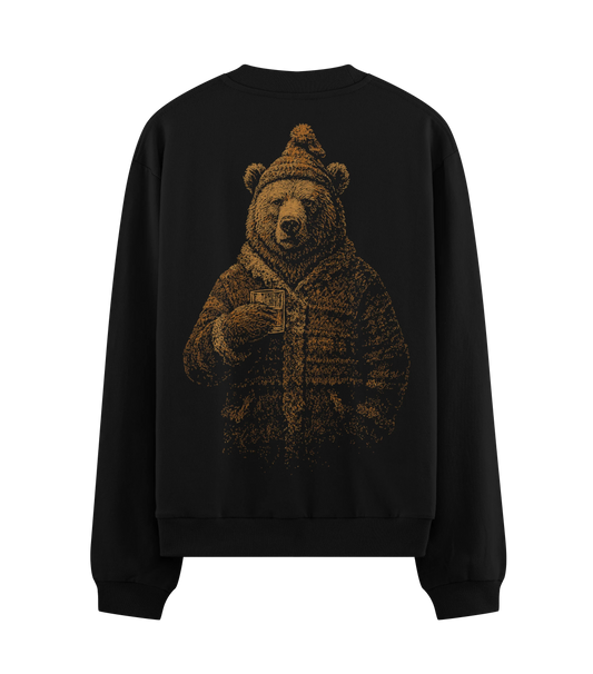 PRDGY Whiskey Bear Oversized Sweatshirt