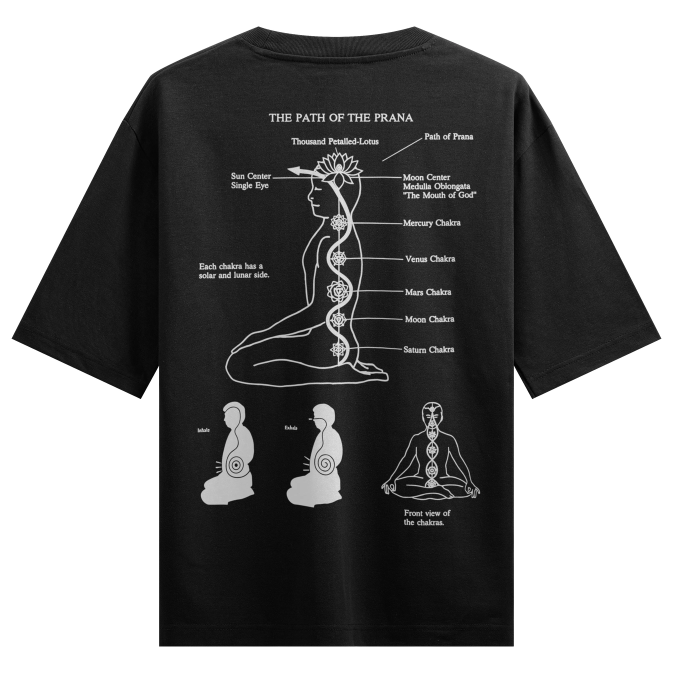 Chakra artwork on PRDGY oversized t-shirt