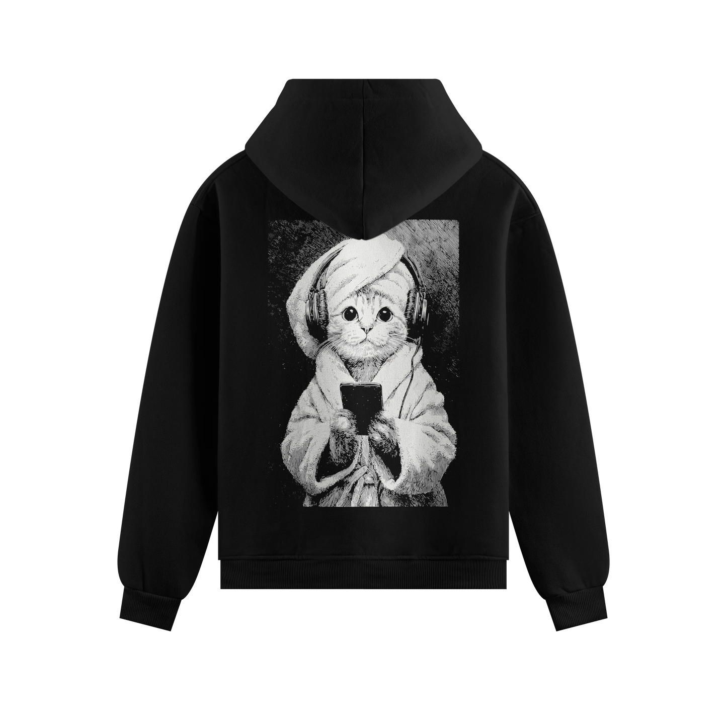 PRDGY Zen Meow Moment Oversized Hoodie