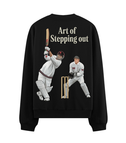 Art Of Stepping Out artwork on PRDGY oversized t-shirt