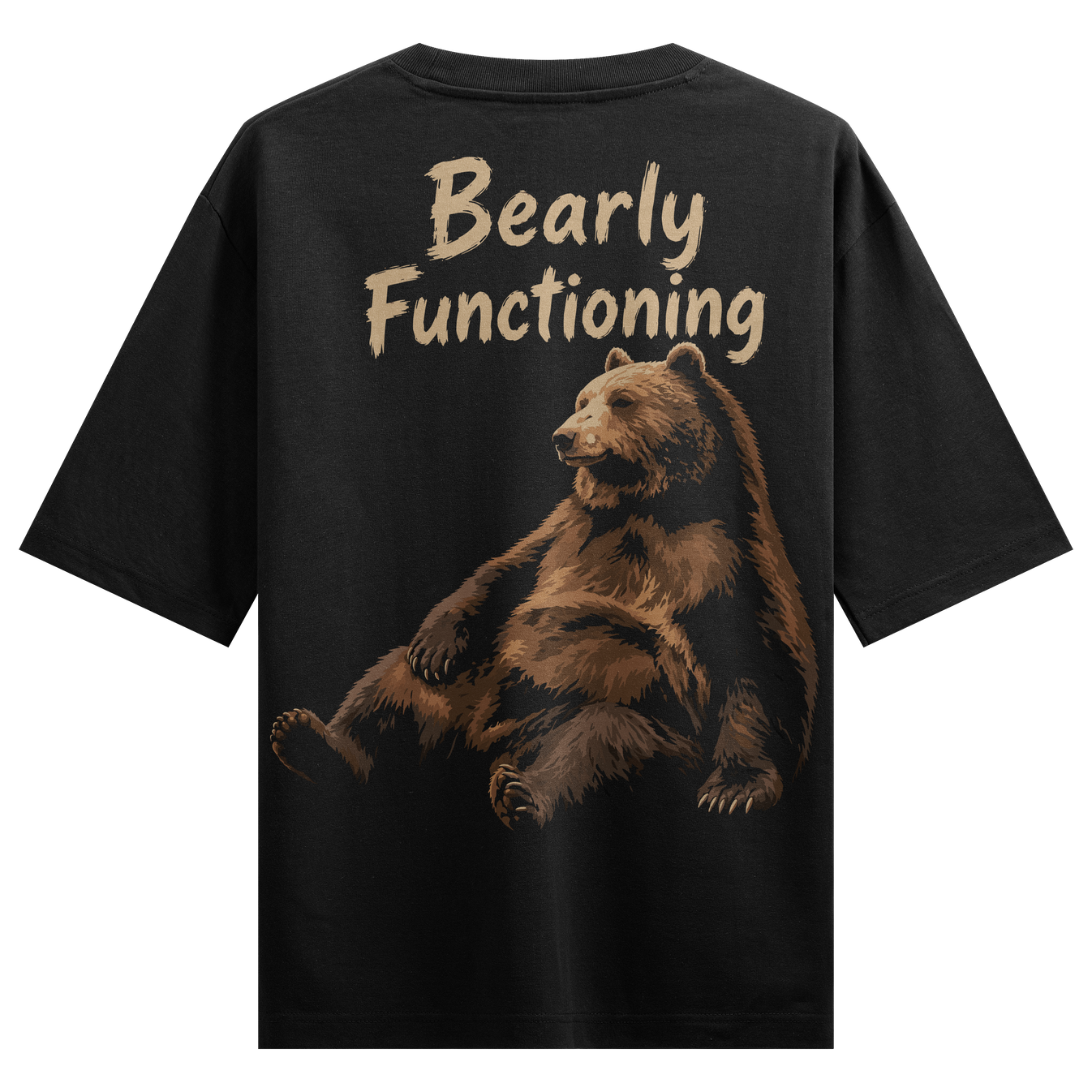 Beard Out T-Shirt by PRDGY — graphic of a chill bear, chill aesthetic design