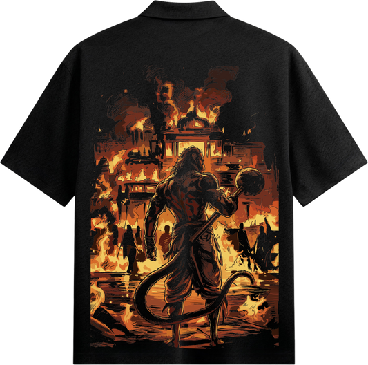 PRDGY Bhakti Became Fire Oversized T-Shirt