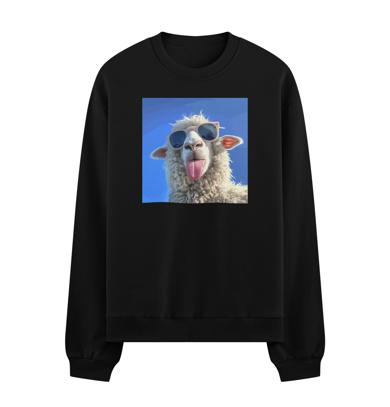 Llama artwork on PRDGY sweatshirt