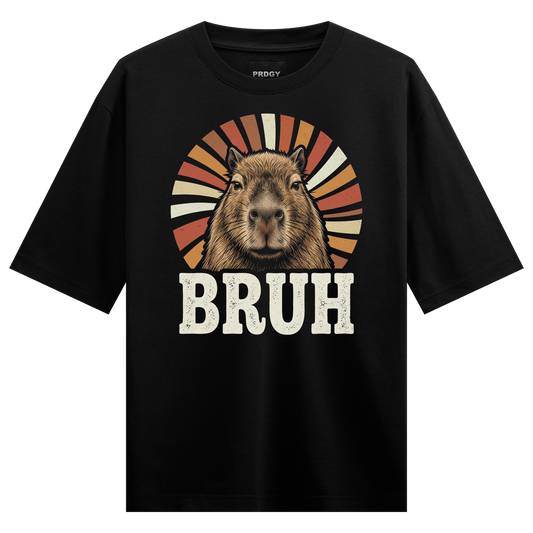 PRDGY Capybara Bruh Oversized T-shirt