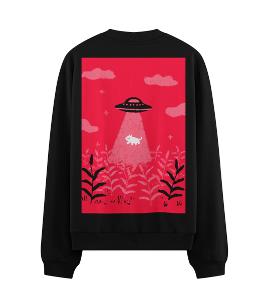 PRDGY Cats Are Aliens Oversized Sweatshirt