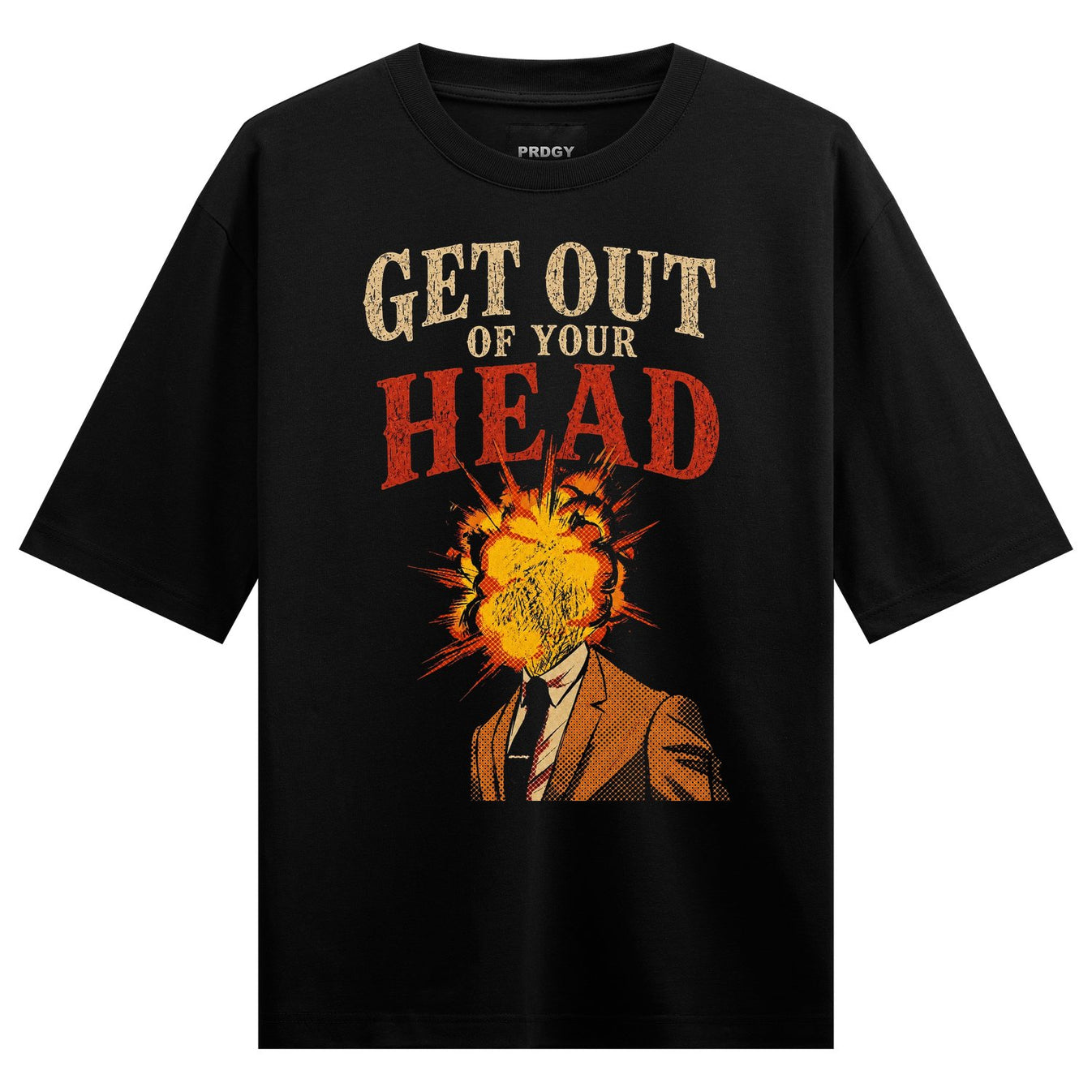 minimalist graphic t shirt artwork on PRDGY oversized t-shirt