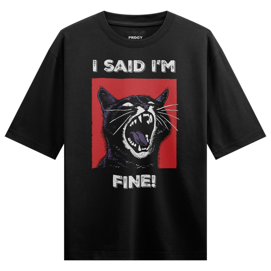 PRDGY Cranky Cat Oversized T-shirt