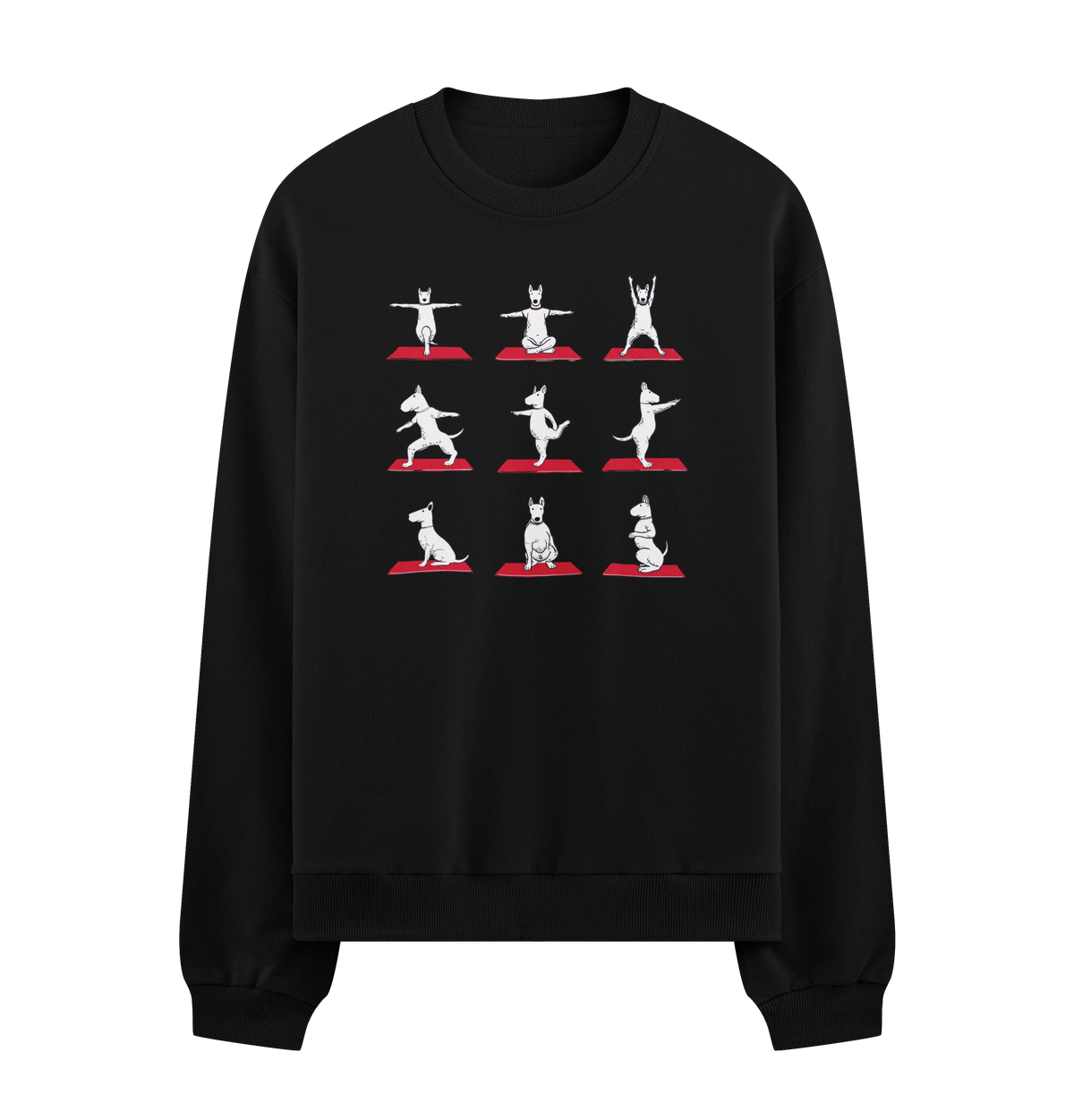 Dog Yoga artwork on PRDGY sweatshirt