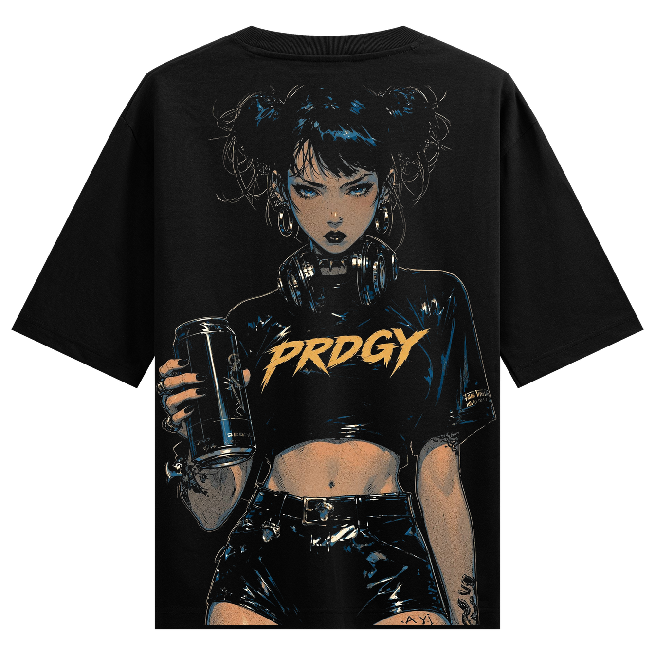 Future Ride T-Shirt by PRDGY — dark cyberpunk girl artwork, cyberpunk design