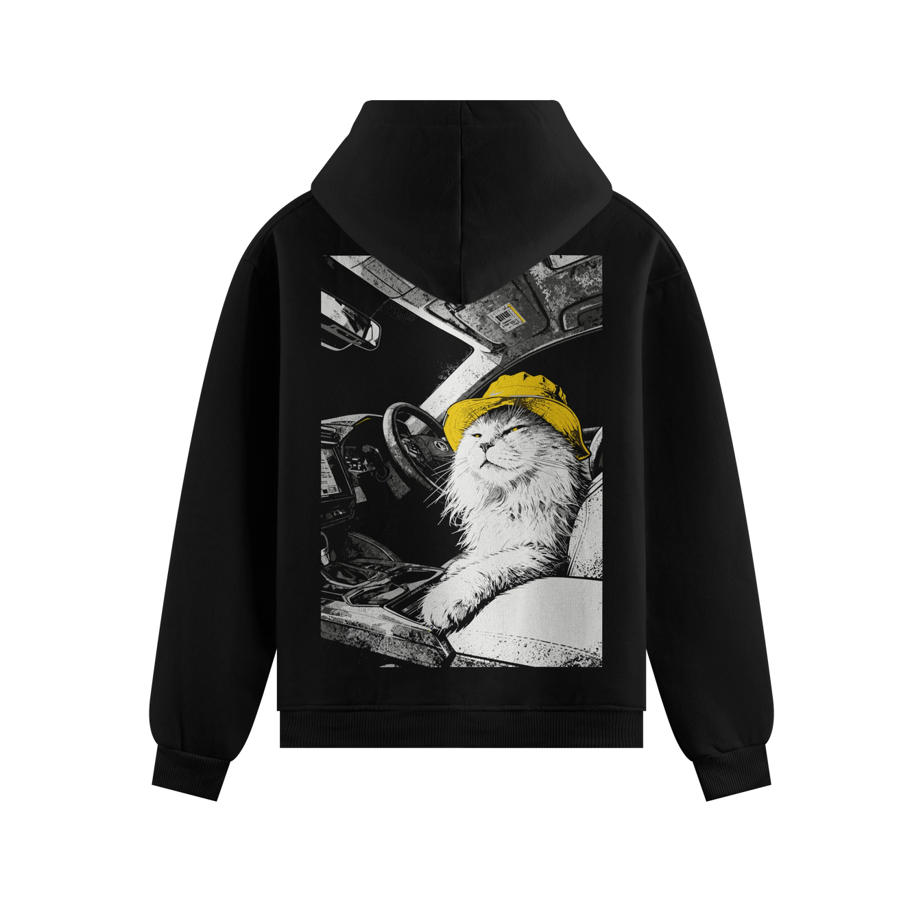 Funny Cat artwork on PRDGY hoodie