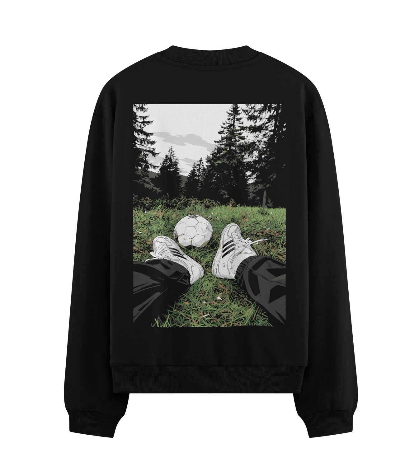 Soccer artwork on PRDGY sweatshirt