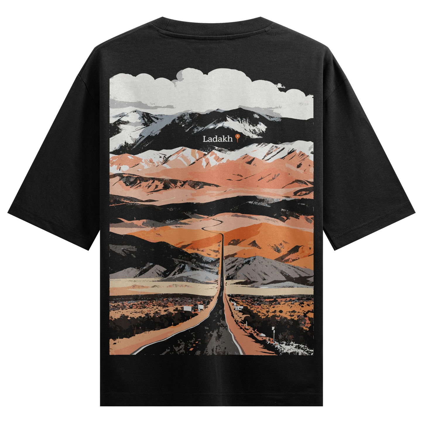 PRDGY Ladakh Lines Oversized T-Shirt