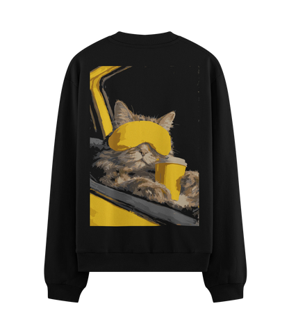 Funny Cat artwork on PRDGY sweatshirt