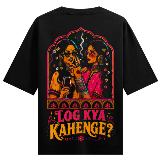 PRDGY Log Kya Kahenge Oversized T-shirt