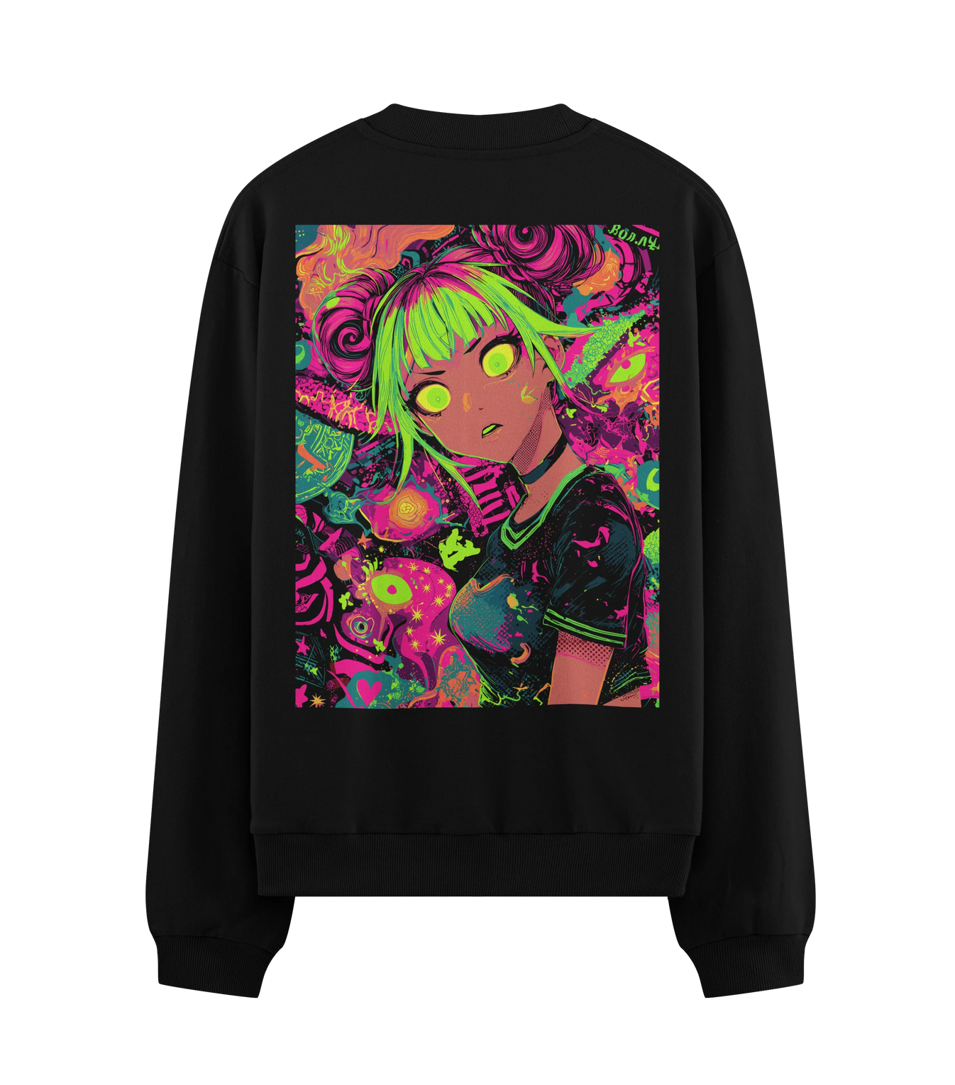 Anime Girl artwork on PRDGY sweatshirt