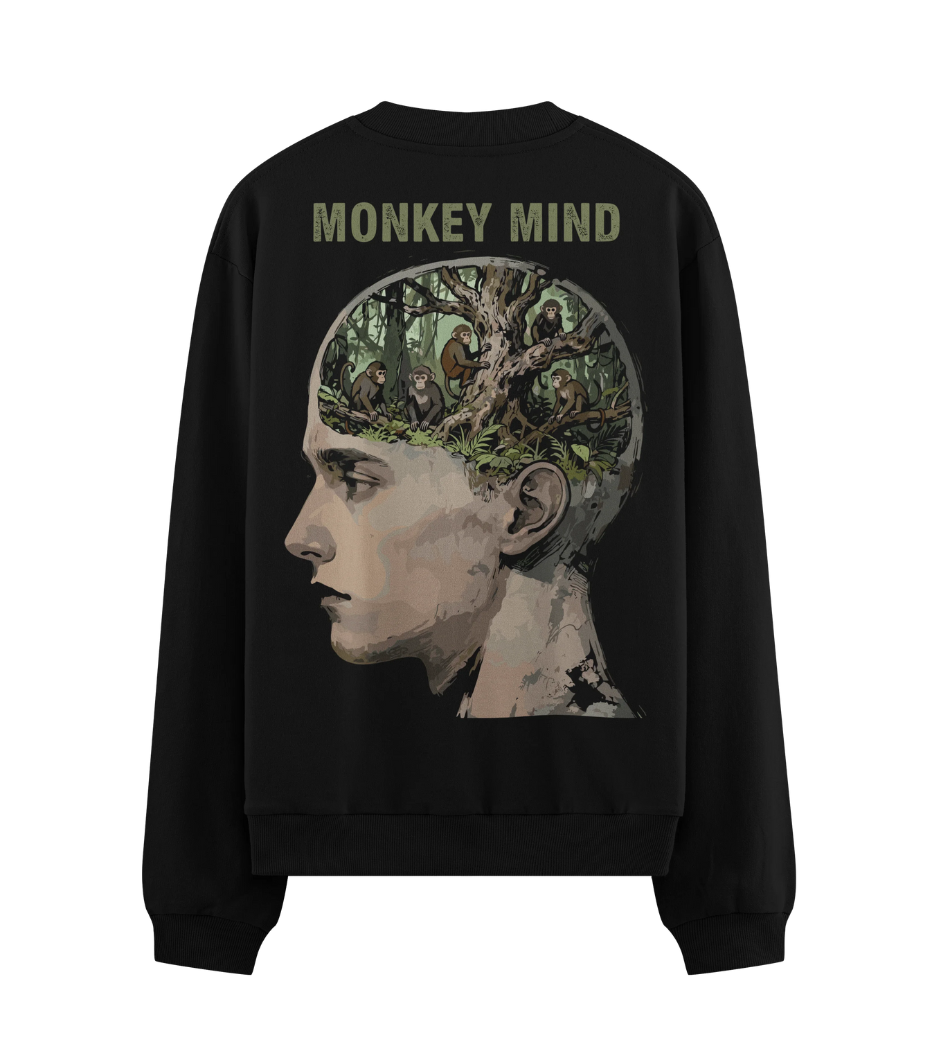 Monkey Mind artwork on PRDGY sweatshirt