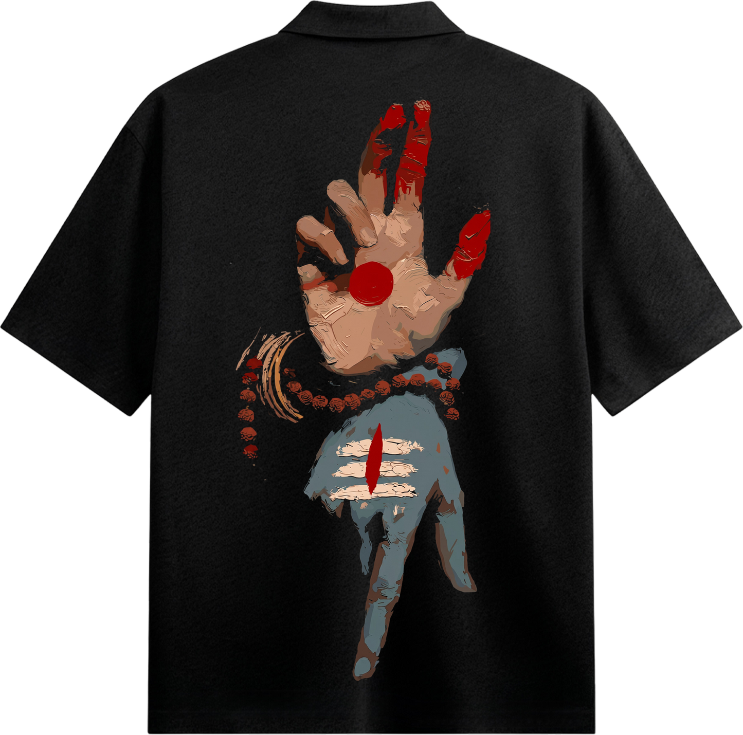 PRDGY Nataraj Mudra Oversized Collar Shirt