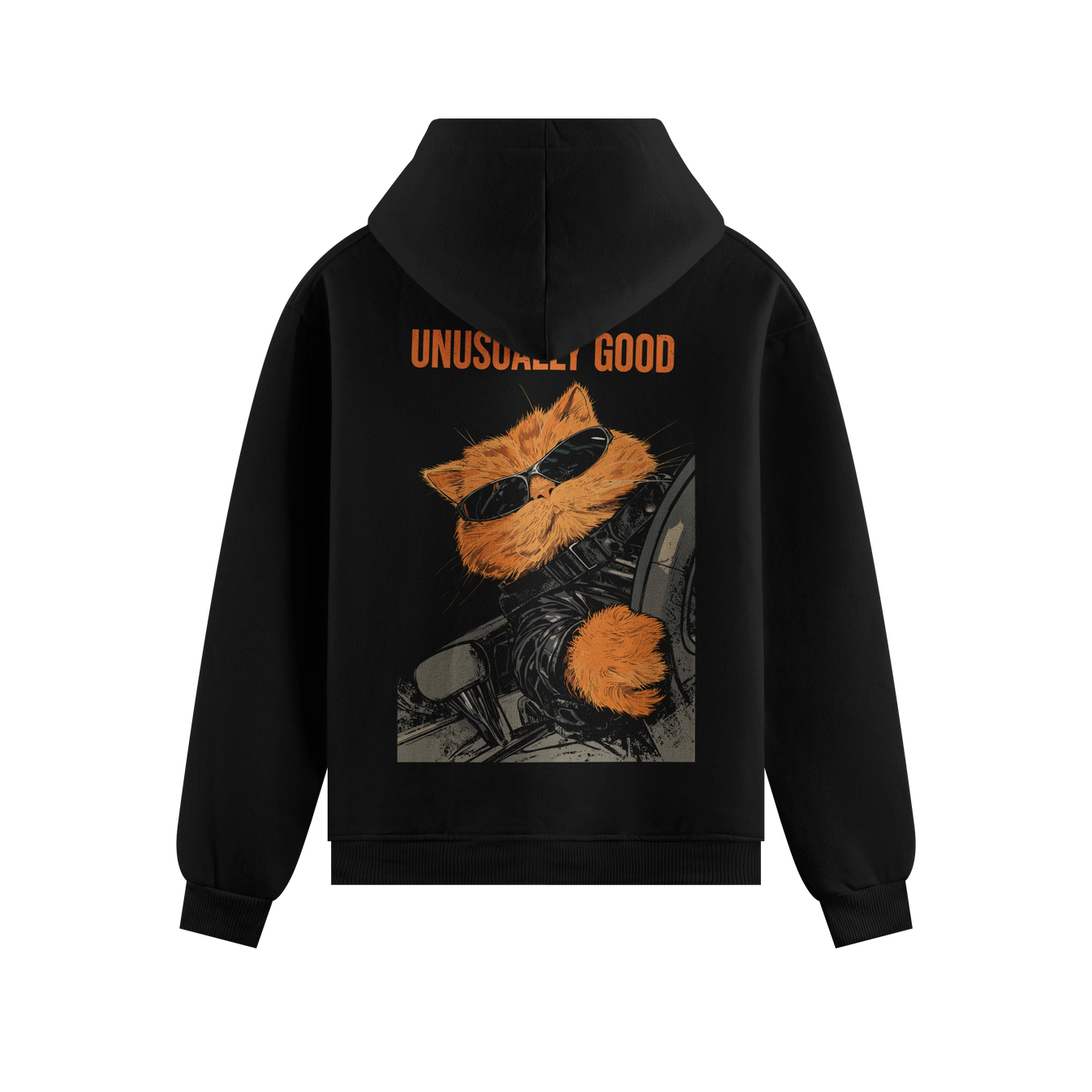 UNUSUALLY GOOD artwork on PRDGY hoodie