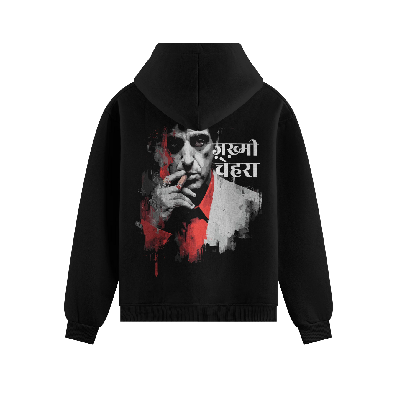 PRDGY Scar Face Oversized Sweatshirt