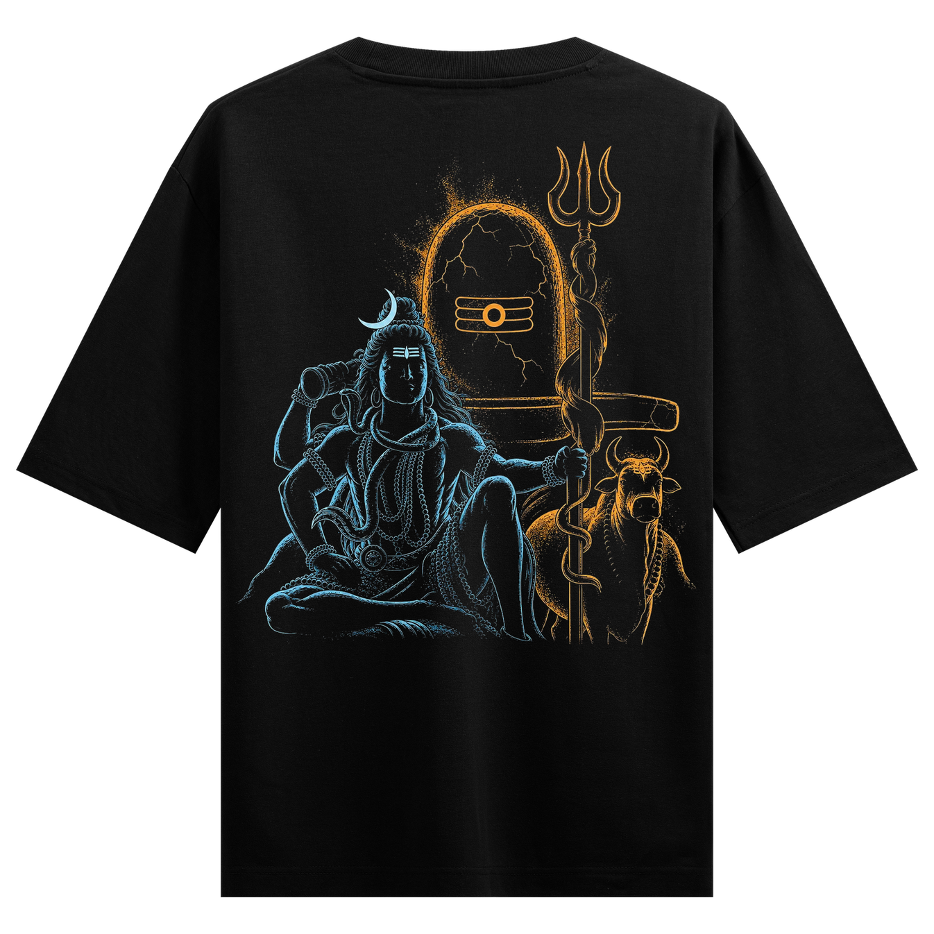 Shiva & Nandi T-Shirt by PRDGY — intricate depiction of Shiva and Nandi, spiritual design