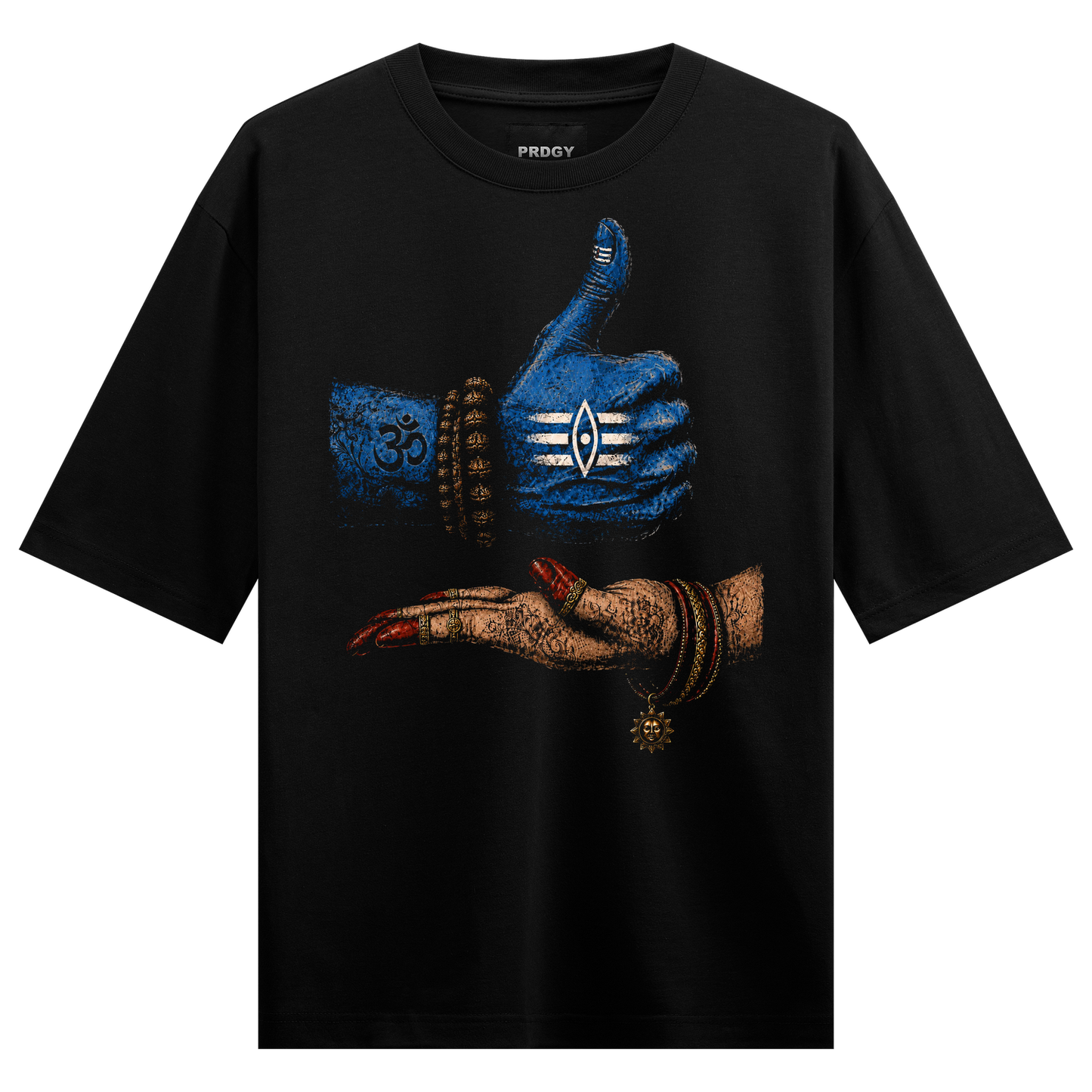 PRDGY Shiva mudra Oversized T-shirt