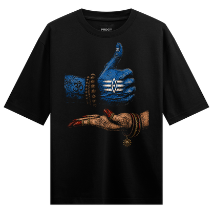Shiva Mudra T-Shirt by PRDGY — Lord Shiva's hand giving a thumbs up, spiritual design