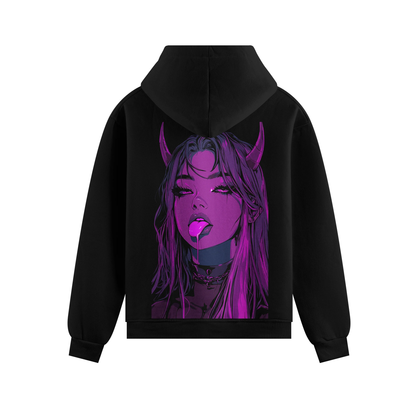 Demon Girl artwork on PRDGY hoodie